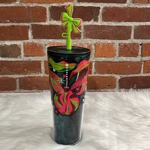 STARBUCKS | 2023 Green Gift Wrap Ribbon & Ornaments Straw Topper Tumbler
